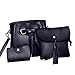 Crossbody Four Set Leather,Clearance! AgrinTol Women Women Fashion Handbag Shoulder Bags Tote Bag Wallet (Black)