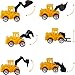 Construction Vehicle Digger Theme Cake Decorations Include 6 Construction Truck Excavator Cupcake Toppers and 14 Road Toy Sign Decor for Kids Boys Birthday Party Supplies Favors