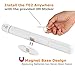JEBSENS - T02 LED Under Cabinet Lighting, Ceiling Wall Light Fixture, Portable Rotatable Closet Light for Closet Stairs Hallway, PIR Motion Sensor, 3-Mode Stick-On, Powered by 3pcs AA Batteries