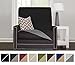 Sofa Shield Armchair Slip Cover with Patented Strap, Cushion Protector, US Designed Reversible Stain and Dog Tear Resistant Slipcover, 23 inch Seat, Washable Covers for Dogs Pets, Black Gray