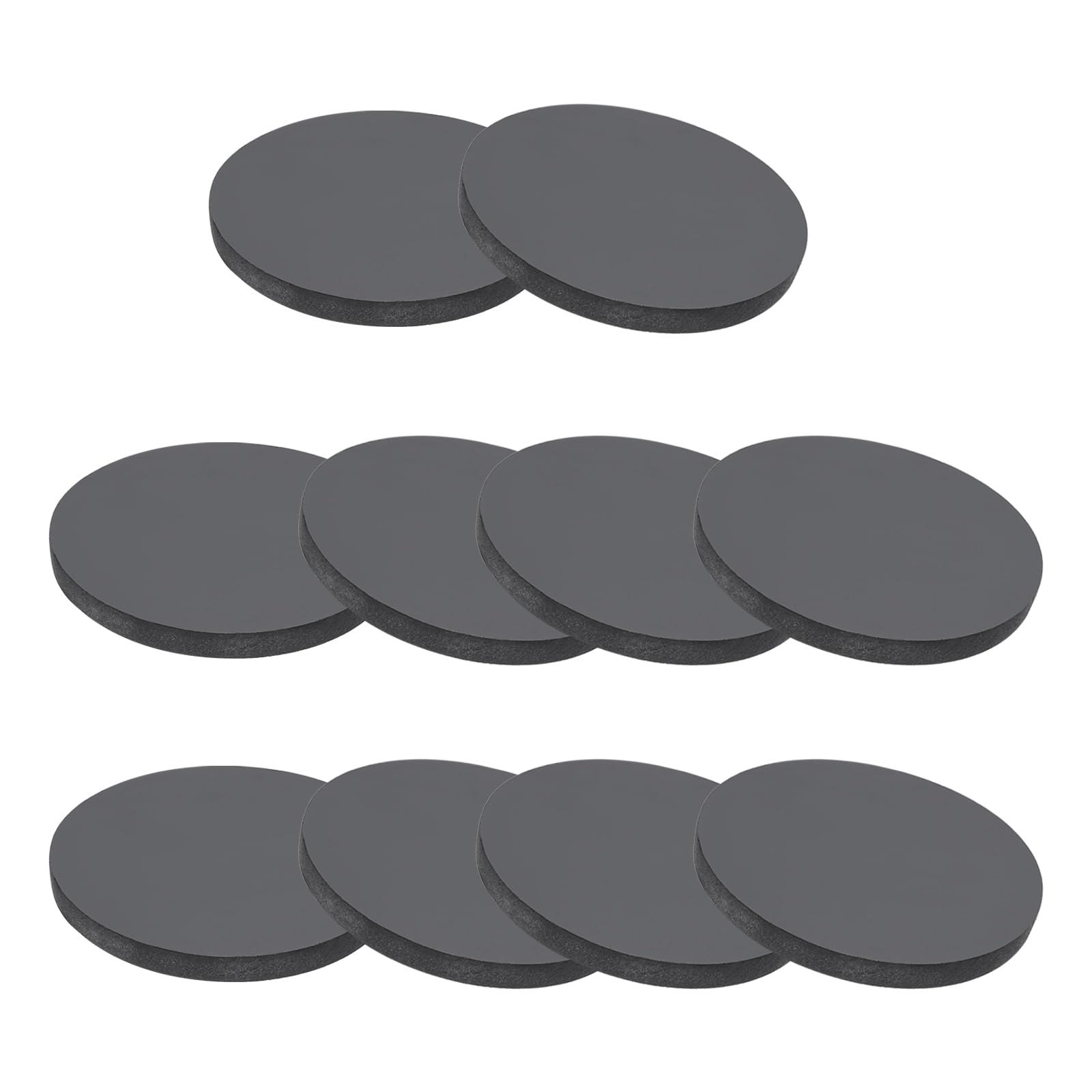 PATIKIL Rubber Solid Discs Washers, 10 Pcs 70mm OD x 6mm Thick Rubber Round Gasket Pad Bushings Spacer Washer for DIY Gasket Craft, Black