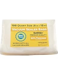 100 Vacuum Sealer Bags: Quart Size (8