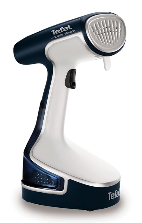 Tefal Dr8085 Access Steam Handheld Garment Steamer Travel Portable 1500 Watt White Blue