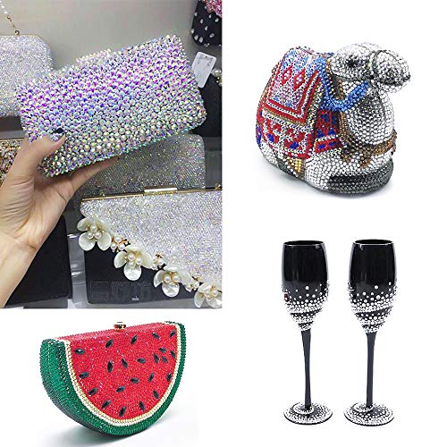 6 Outuxed+5040pcs+Rhinestones+Flatback+Tweezers