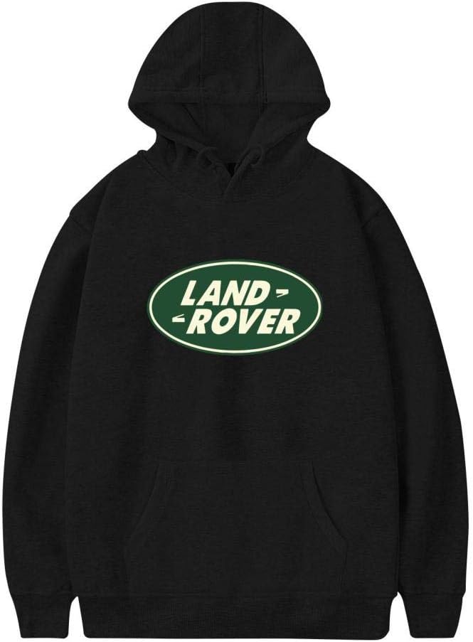 Yshoqq Mens Pullover Hoodies La-nd Rov-er Logo Long Sleeve Hooded Fleece Sweatshirt
