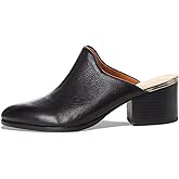 Dystralix Women Chunky Block Heel Mules Pointed Closed Toe Suede Mule Sandals Slip-On Stacked Heels Booties Backless 2" Heeled Slide Shoes Fashion Casual Comfort Office Homecoming Retro 4-11 M US