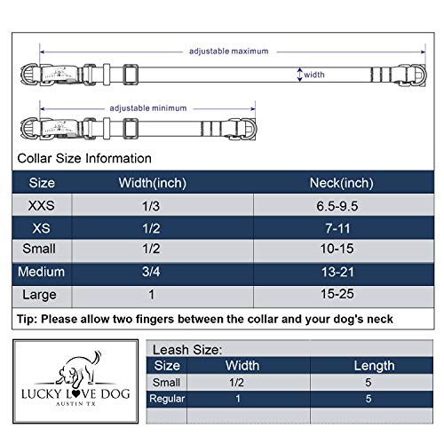 Lucky Love Dog Collars Floral Girl or Boy Dog Collar for Large Dogs