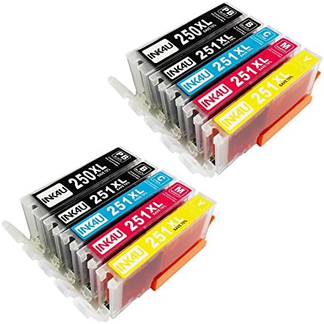 INK4U(TM) 10 Pack Ink Cartridges for Canon PGI250 CLI251 Pixma IP7220 IX6820 MG5420 MG5422 MG5520 MG5522 MG5620 MG6420 MG6620 MX722 MX922