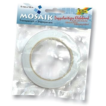 Folia 55022 Doppelseitiges Klebeband, 5mm x 18m, klar