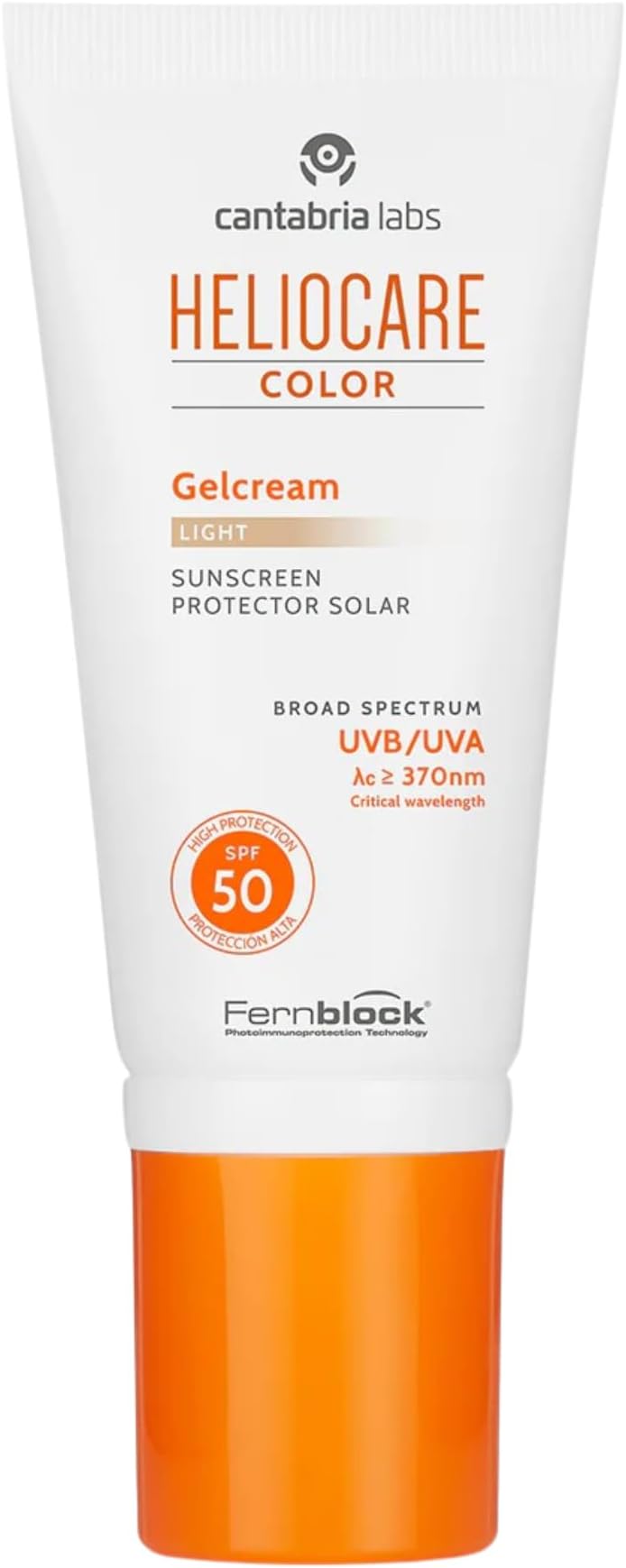 Heliocare Colour Gel Cream Light Tint SPF 50 Face Sunscreen UVB UVA 50ml