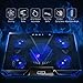 Carantee Laptop Cooling Pad Noiseless Notebook Cooler Pad Stands Adjustable Laptop Cooler USB Powered, Blue Light, 12