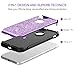 BENTOBEN Case for iPhone 8 / iPhone 7, Shockproof Glitter Sparkly Slim Dual Layer Hybrid Hard PC Soft TPU Girls Women Cover Shiny Leather Full Body Protective Phone Case for Apple iPhone 8/7, Purple