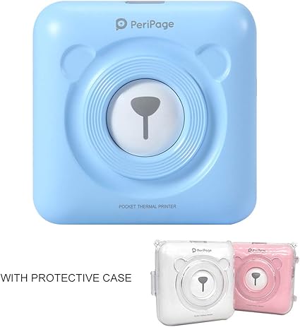 Amazon Co Jp ポータブルbluetoothフォトプリンター 保護ケース 1ロール紙 インクレスポケット ペリページ サーマル プリント 家電 カメラ