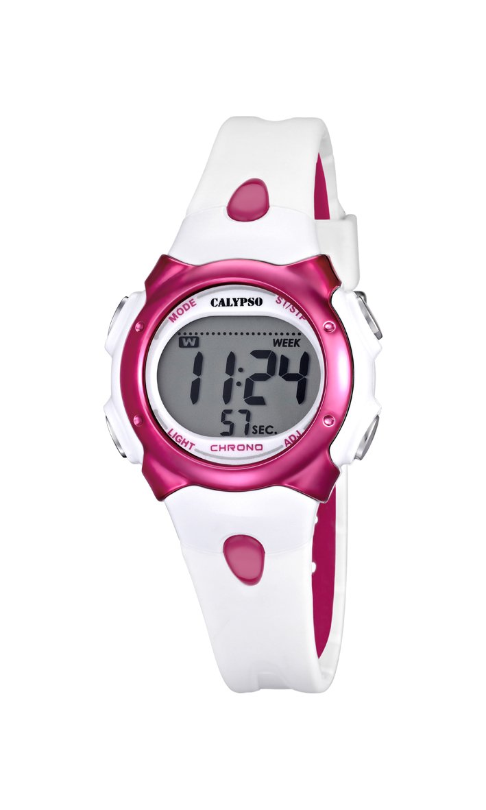 Calypso Girl's Digital Watch with LCD Dial Digital Display and Multicolour Plastic Strap K5609/3