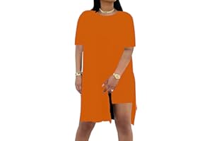 AXOSY Women Plus Size 2 Piece Outfits Short Sleeve Tunic Tops and Skinny Biker Shorts Sets Tracksuits
