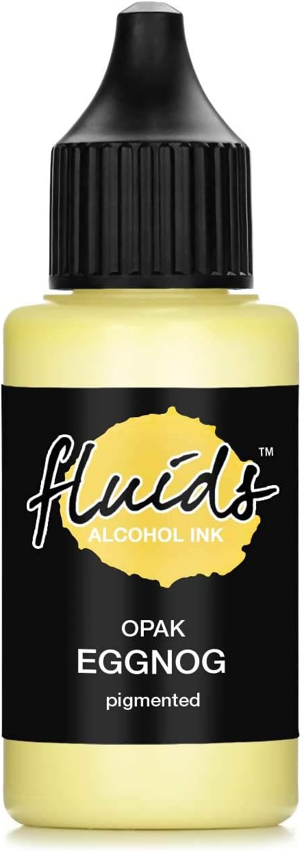 Fluids Alcohol Ink OPAK EGGNOG for fluid art and resin, pigmented, opaque on light and dark substrates