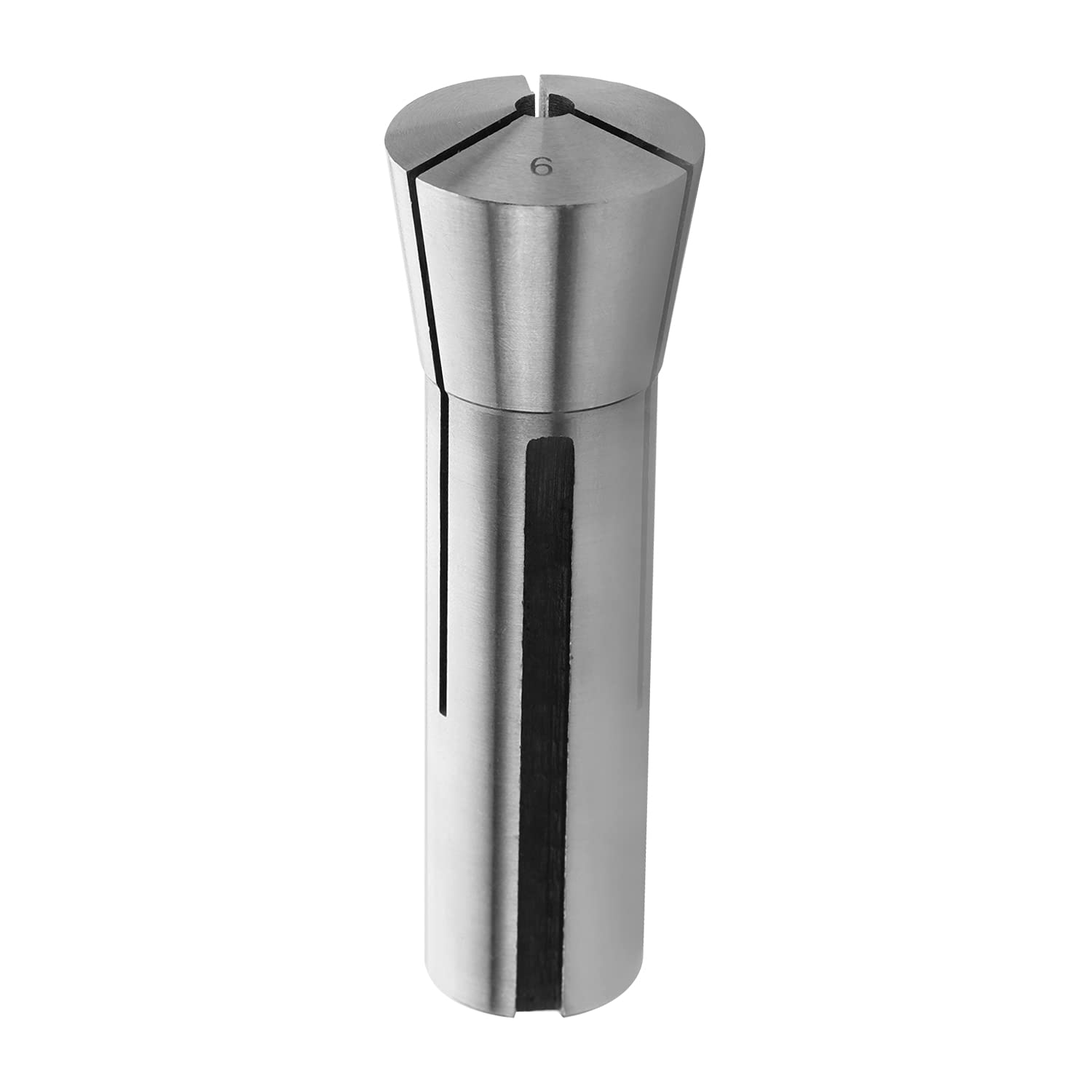 Utoolmart R8 Precision Round Spring Collet, R8 Collet, Precision R8 Collet Set, 6mm Mill Chuck Holder, 65Mn Spring Steel, 7/16-20UNF Thread, Taper Spindle R8 Collets for Mill Machine, 1 Pcs