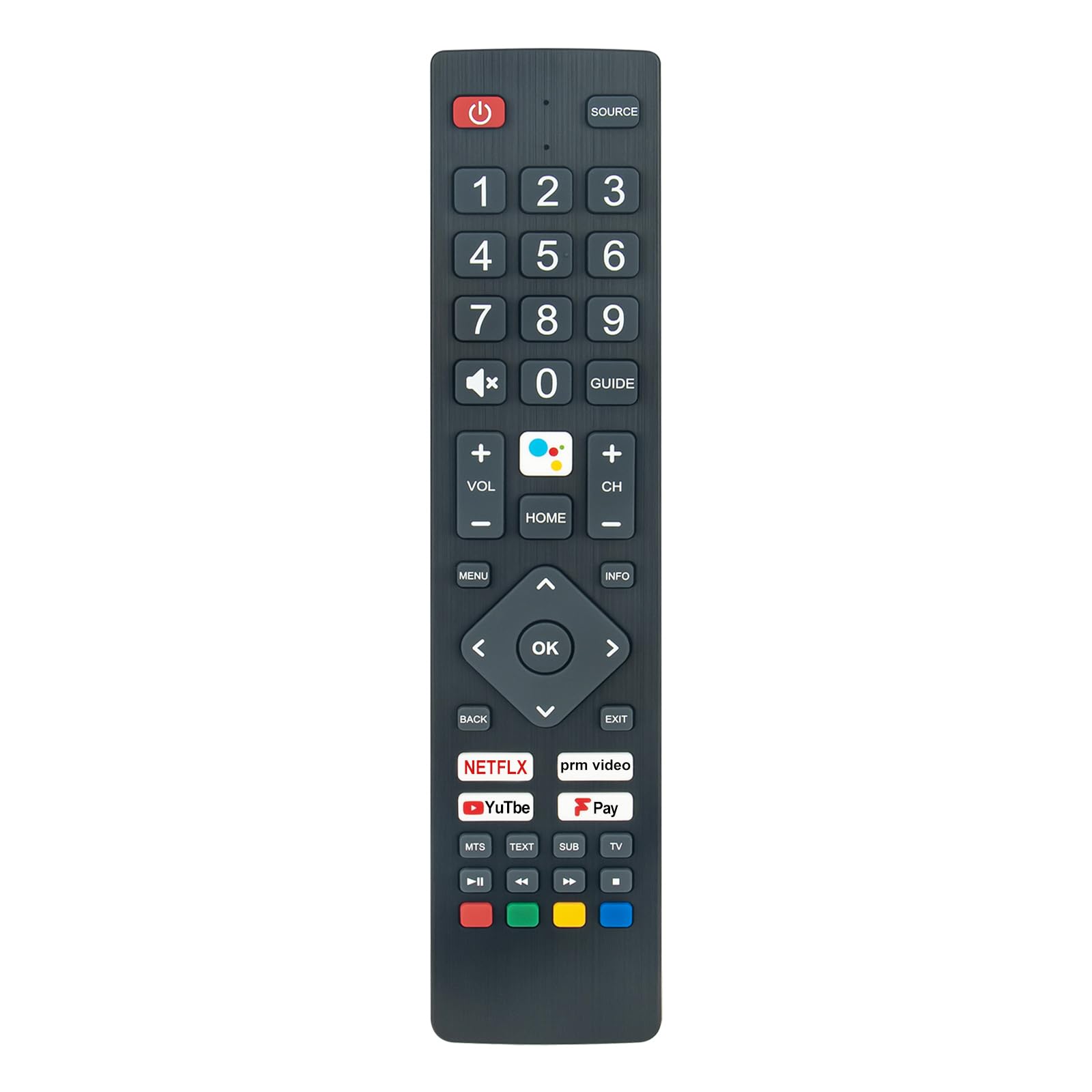 AULCMEET SHWRMC0134 TEF/RMC/0015 Voice Replace Remote fit for Sharp 4K OLED Smart TV 4T-C50BN3KF2AB 4T-C50BN4KF2AB 4T-C50BN5KF2AB 4T-C55BL2KF2AB 4T-C55BL3EF2AB 4T-C55BL3KF2AB