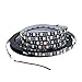 ALITOVE 16.4ft 300 LEDs 5050 SMD Blue LED Flexible Strip ribbon Light 5M/roll Waterproof IP65 DC 12V Black PCB for Home Garden Commercial Area and Festival Decoration Lighting