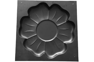 Hemoton Concrete Mold Cement Mould Stone Molds Flower Shaped Garden Cement Pavement Brick Form DIY Floor Tile Cement Molds St