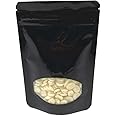 MITOB, 100 Pieces Stand Up Mylar Bags Clear Plastic Window Pouch Food Storage Aluminum Foil Bag Candy Bath Salt Packing Zipper Lock Resealable (3.3x5.1 inch, Black)
