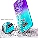 LG V20 Case w/[Tempered Glass Screen Protector], NageBee Glitter Liquid Quicksand Waterfall Floating Flowing Sparkle Shiny Bling Diamond Girls Cute Case for LG V20 -Aqua/Purple