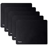 5 Pack Mouse Pad, Ultra-Smooth Gaming Mousepad, Non-Slip Rubber Base Waterproof Mousepads Bulk, Wireless Mouse Mat for Desk, Laptop, PC &amp; Office, Portable Mat, 9 * 7 inch (Black)
