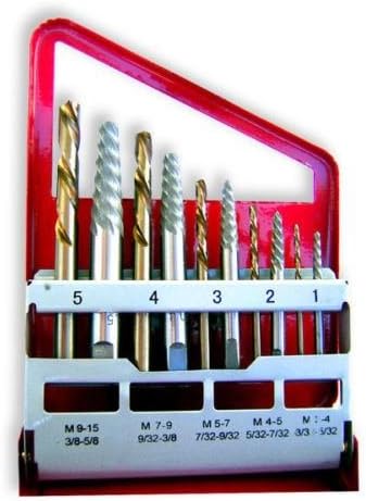 10pc Screw Extractor | Left Hand Cobalt Drill Bit Set Easy Out Broken Bolt