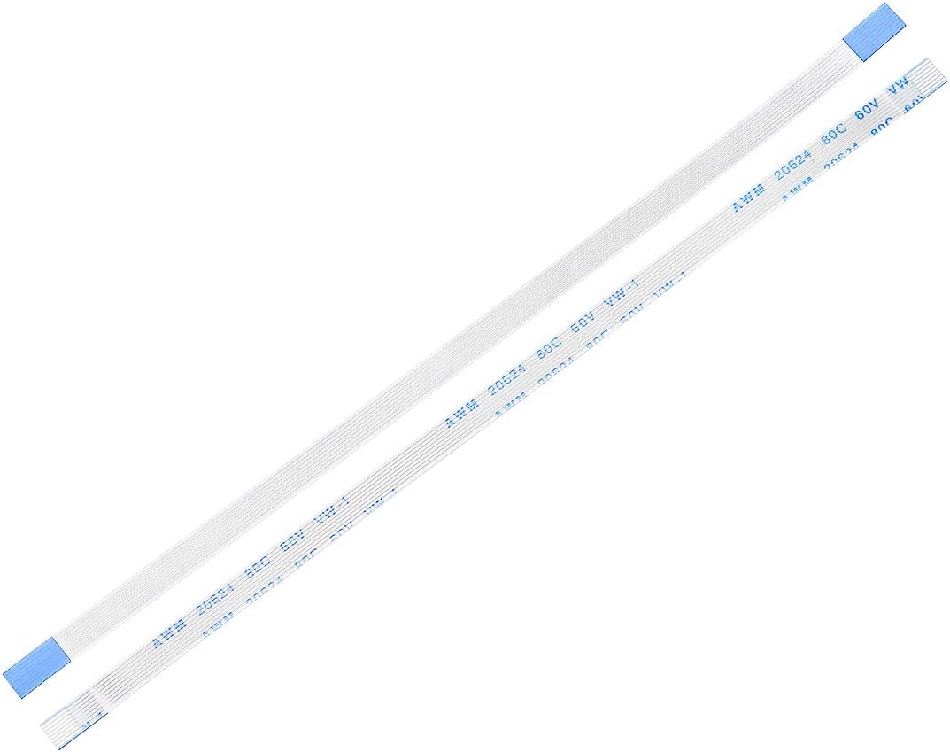 sourcing map Flexible Flat Cable, 8 Pins 0.5mm Pitch 150mm FPC FFC Flexible Ribbon Cable for LCD TV DVD Player Laptop 5Pcs (A Type)