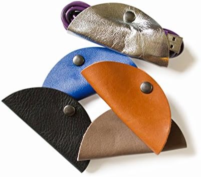 The Cord Taco - Cord Organizer for Tech Accessories – 100% Real Leather - Mixed Color