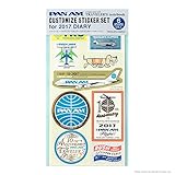 MIDORI Travelers Notebook Customized Sticker Set for 2017 DIARY PAN AM