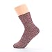Ueither Womens 5 Pairs Vintage Style Thick Knitting Wool Warm Winter Fall Crew Socks (Shoe Size:6-10)