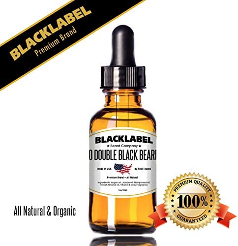 Blacklabel Beard Company Premium Cologne Polo Double Black Type Beard Oil Handmade in the USA Leave-In Conditioner for Beard Moustache &amp; Face 100% Natural &amp; Organic Made by Texans (1/2 oz)