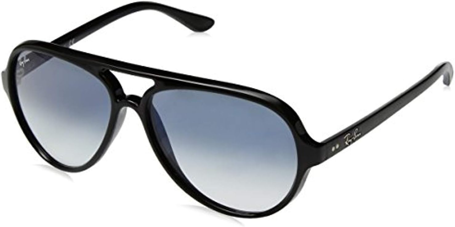 Bundle: Ray-Ban RB4125 Cats 5000 Black/Clear Gradient Blue 59mm & Carekit
