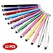 Stylus Pen 2 in 1 LIBERRWAY Ink Pen 12 PACK of Pink Purple Black Green Silver Stylus Universal Touch Screen Capacitive Stylus for Kindle Touch ipad iphone 6/6s 6Plus 6s Plus Samsung S5 S6 S7 S8