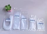 Oksdown 300 Pcs White Nylon Cable Ties Mixed Pack 100-300mm 2.5-3.6mm view 4