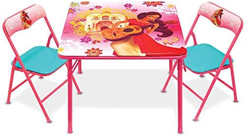 Elena of Avalor Kids Activity Table and Chairs Set Metal Children Furniture Set