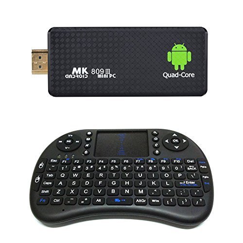[Free Wireless keyboard + Mouse] J-DealÂ® MK809III Bluetooth Android 4.4.2 RK3188 Quad Core Cortex A9 2G Ram 8G Rom HDMI Bluetooth Wifi TV Dongle Stick