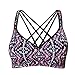 CharmLeaks Women's yoga bra yoga bras Wirefree Yoga Bra sport bra yoga yoga bra with padding,Pur,Medium