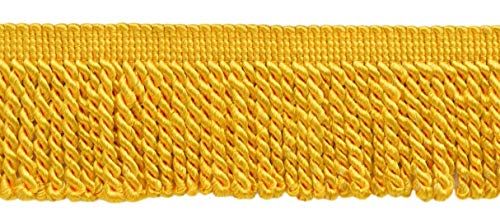 DÃ‰COPRO 10 Yard Value Pack|2.5 Inch Bright Yellow Bullion Fringe Trim|Style# EF25 Color: 140 - Pineapple|9.5 Meters / 30 Ft