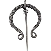 Unique Medieval Cloak Shawl Brooches Pins Personalized Viking Bar Horn Badges Pins Geometric Penannular Broaches for Women Buckle Cape Clasp Pin