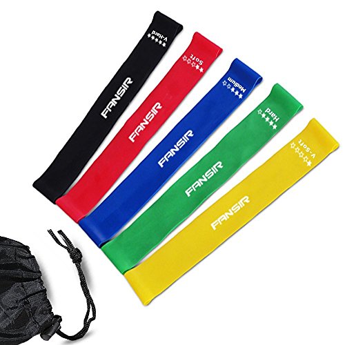 Resistance Loop Band Set Physical Therapy Equipment Resistance Loop & Workout Elastic Band Set from Natural Latex Best Stretch Bands for Legs & Explosive Endurance Strength Training