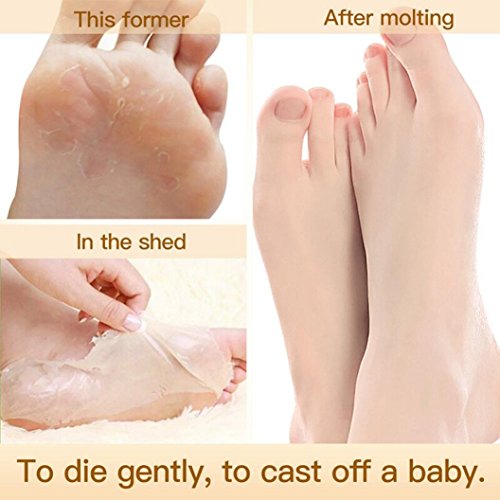 Kasien Foot Mask, 7Pair/1Box Exfoliating Peel Foot Mask Feet Remove Callus Hard Dead Skin