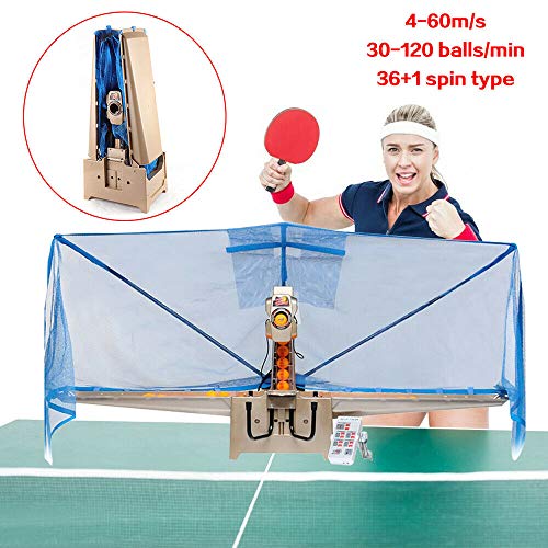 YUNRUS Ping Pong/Table Tennis Robots Automatic Ball Machine Training Catch Net and Remote Balls Exercise Basic V.
