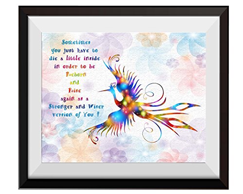 Uhomate-Phoenix-Bird-Home-Canvas-Prints-Wall-Art-Inspirational-Quotes-Wall-Decor-Living-Room-Bedroom-Bathroom-Artwork-C048-5X7