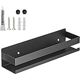 YuShiYan 15.7inches Stainless Steel Wall Mounted Floating Shelves for Kitchen,Bathroom,Living Room Storage Shelf,Rust Protection, Easy to Clean