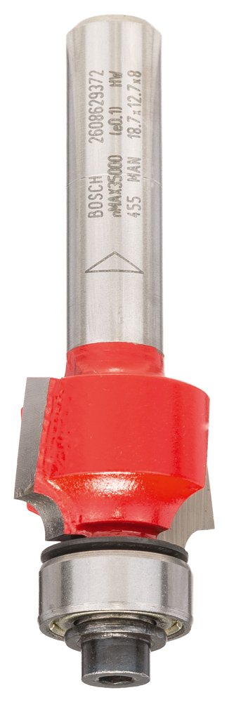 Bosch 2608629372 "Expert" Rounding Router Bit, 0 V, Silver, 8 x 18.7 x 55 mm