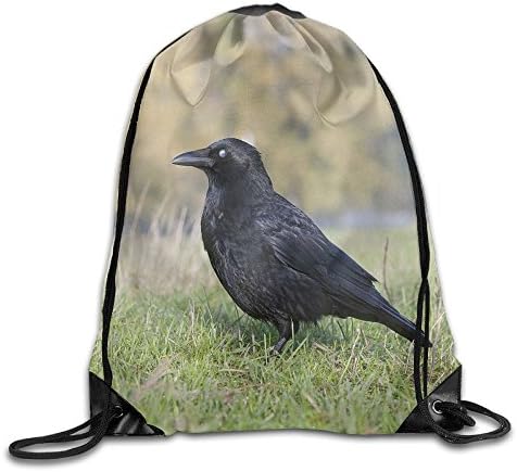 Men &amp; Women Raven Large Waterproof Folding School Teamsport Formation Daypack Gym Sack Gym Drawstring Bags Sackpack Use