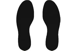 ifloortape 9.5" Black Footprints for 5S Lean Organization Floor Marking,Industrial Adhesive with Removable Liner,Ideal for Warehouse, Factory & Office - 6 Pcs (3 Pairs)