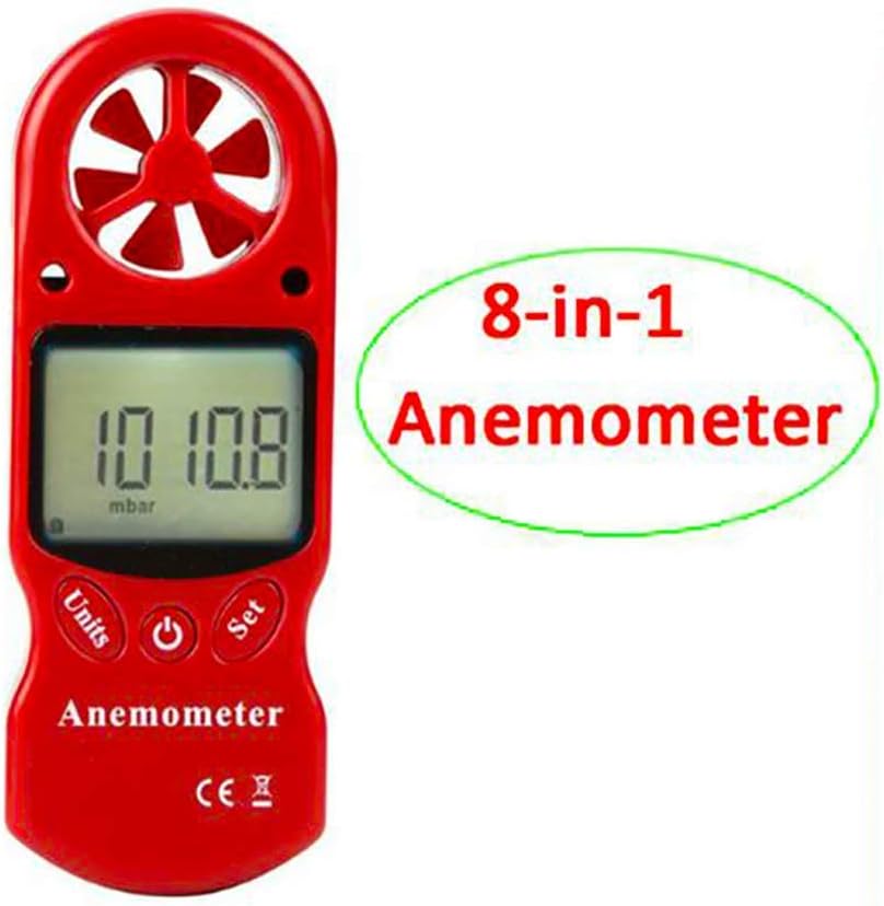 TYZXR 8 in 1 Digital Anemometer,Multi-functional Meter,Wind Speed/Wind Chill/Air Temperature/Humidity/Heat Index/DEW Point/Barometric Pressure/Altitude
